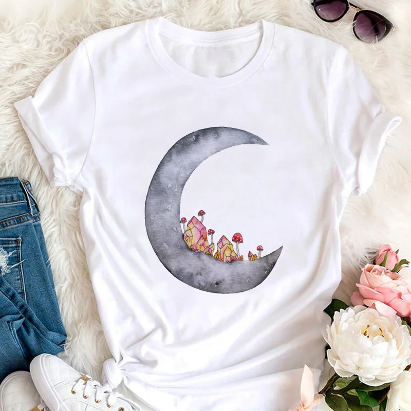 

Female Tshirts White Tshirt Cartoons Tops Ladies Simple Summer Casual Basic Korean Tee Women T Shirt T-shirts Clothes