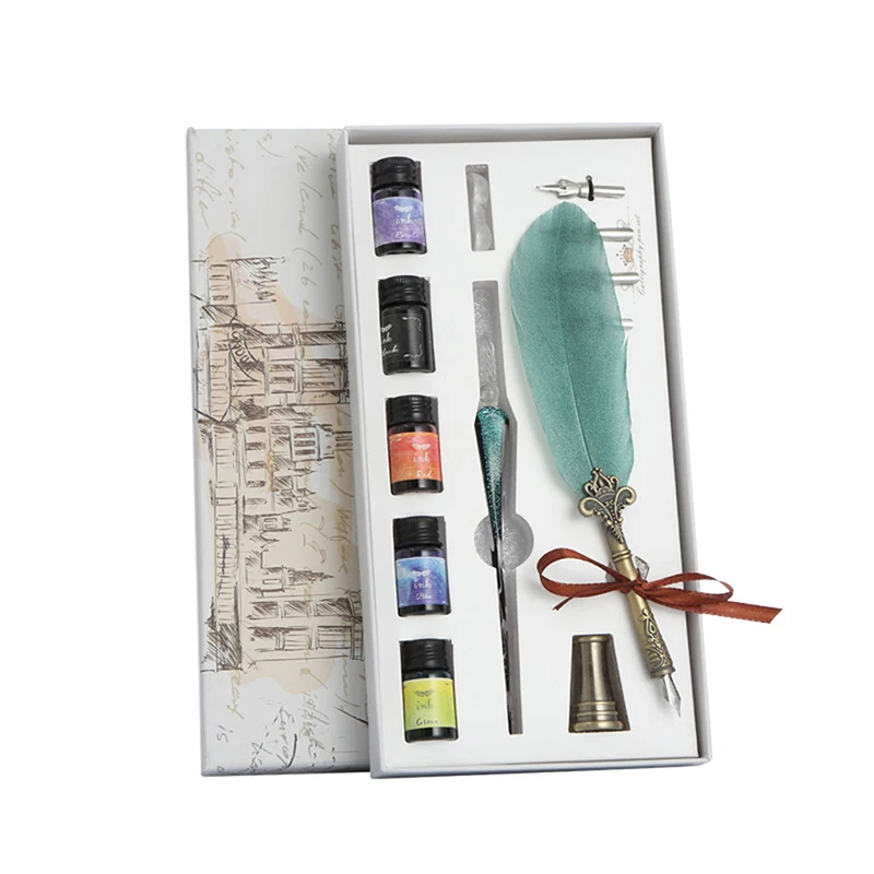 Ручка из хрустального стекла перо набор чернил звездное небо dip Студенческая