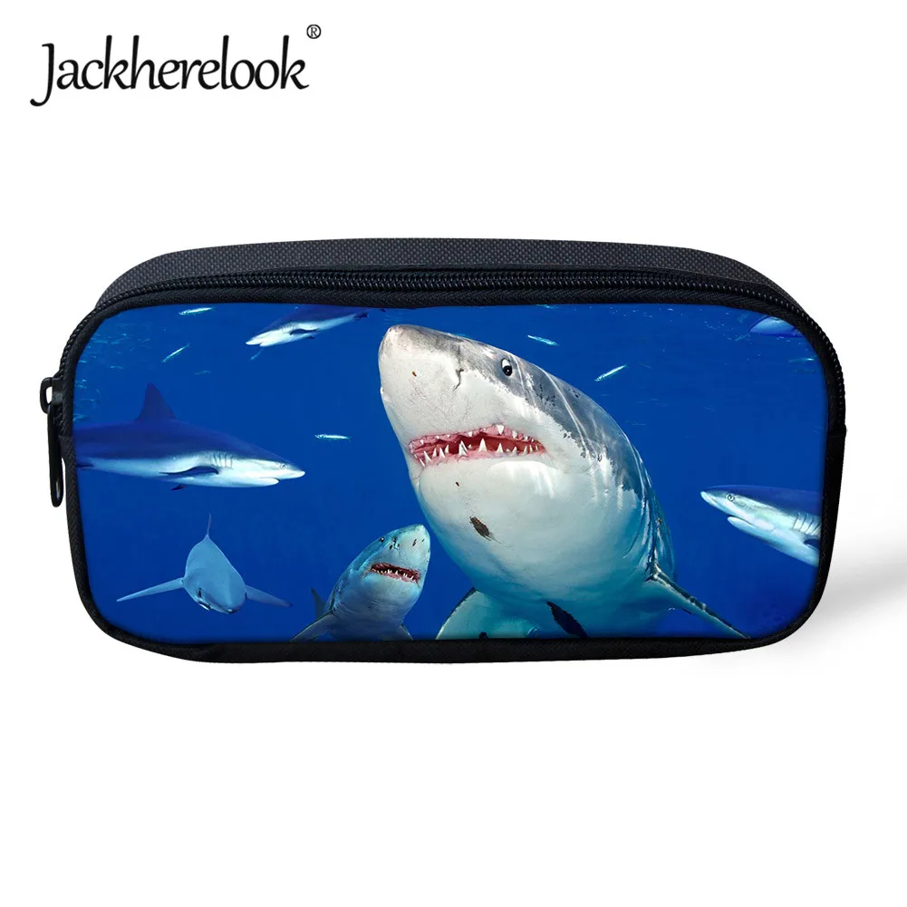 CC3926K Jackherelook, детская Студенческая классная сумка для карандашей, Детские косметички с принтом акулы, динозавра, косметичка, школьные пеналы - Цвет: CC3926K