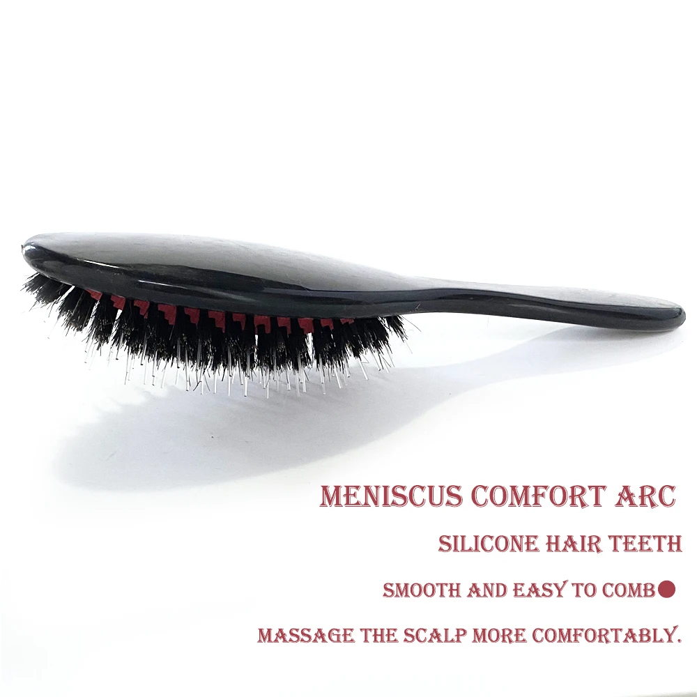 1 шт. овальная щетина кабана и нейлоновая расческа для волос мини Антистатическая