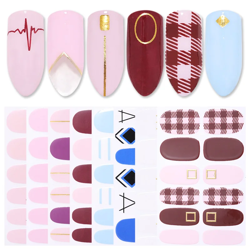 1 шт. Съемная наклейка для ногтей s полное покрытие накладные ногти Советы без
