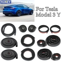 car rubber seal strip kit for tesla model 3 y self adhesive door sealing weatherstrip noise reduction soundproof accessories