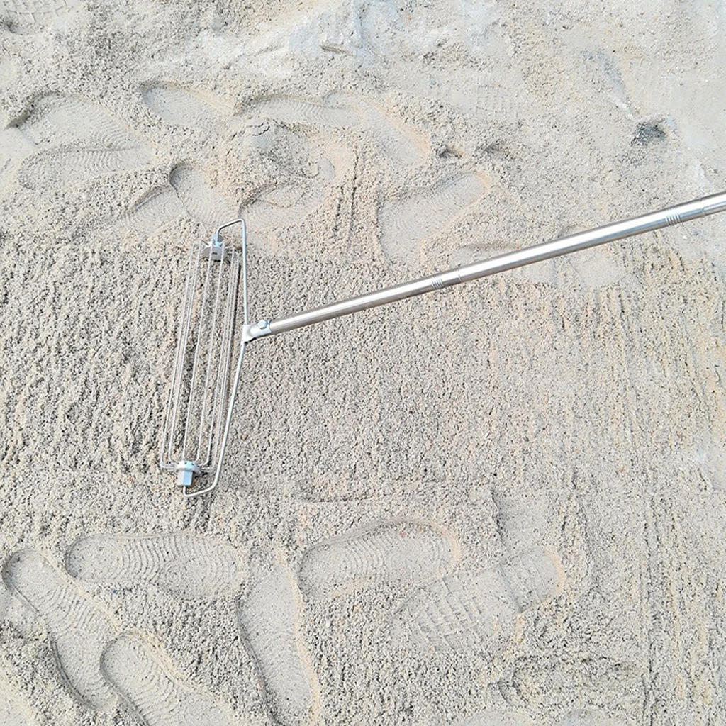 

Lightweight Beach Pitch Rake Anti-Rust Smooth Sandpit Tidy Rakes Tool Kit