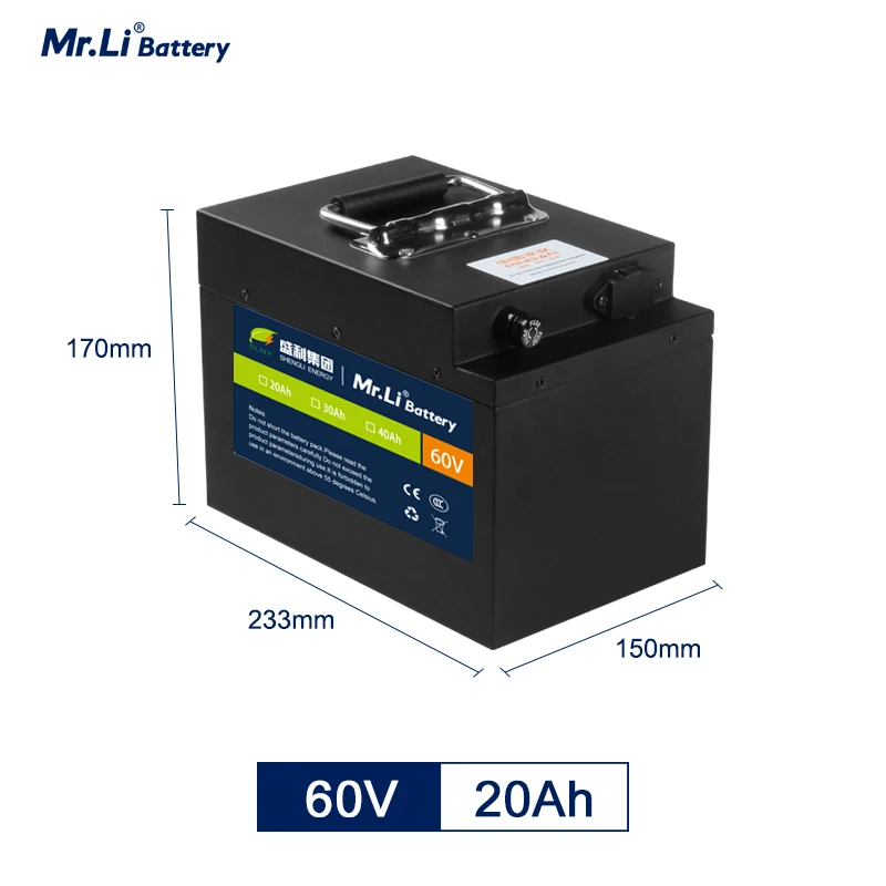 Mr. Li 60V20A 60V30A 72V20A 72V30 аккумуляторная батарея для электровелосипеда Lifepo4 большая