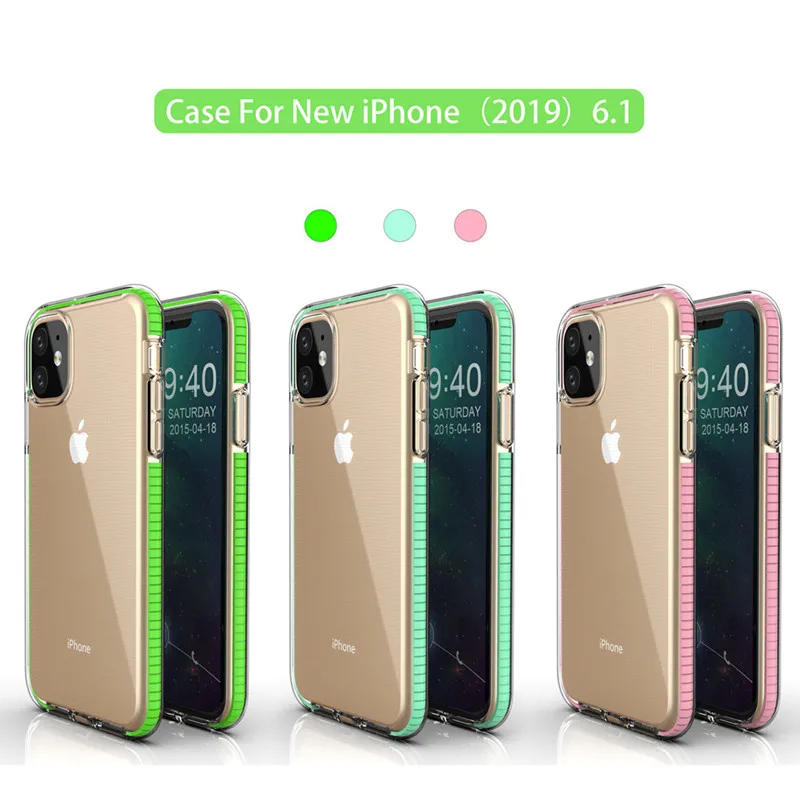 Двухслойный противоударный Прозрачный чехол для телефона iphone 11 12 X XR XS Max 7 8 6 Plus