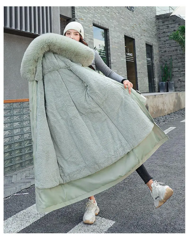 

Winter Women Parkas 2020 New Winter Long Style Thickened Warm Parkas Coat Fashion Fur Collar Hooded Winter Jacket Parkas Women
