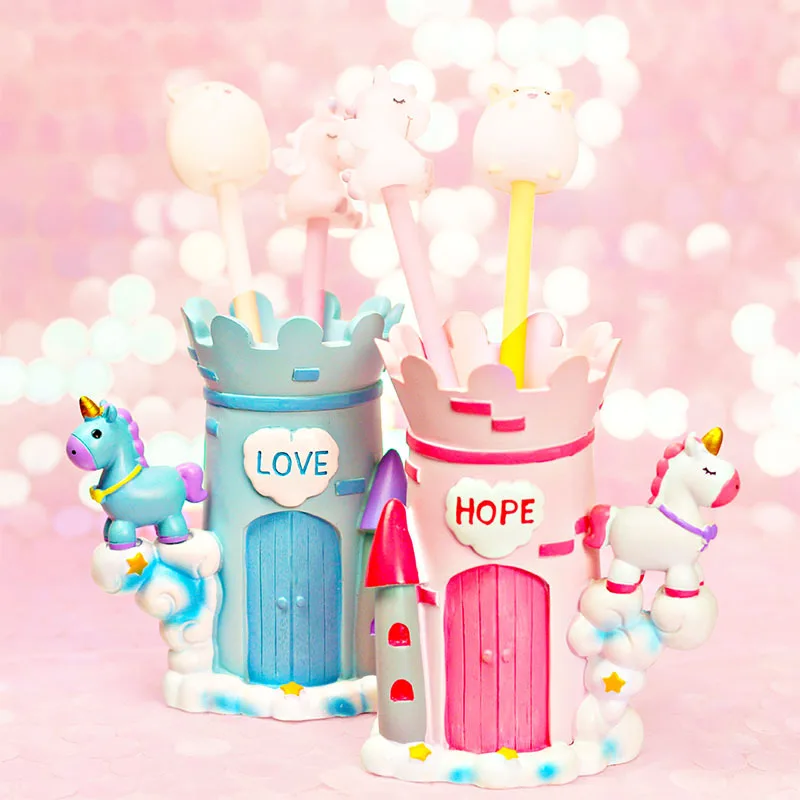 

Home Desk Decoration Crafts Student Girls Birthday Gift Secretaire Figurines Elegant Pen Pot Container Fairy Garden Miniatures