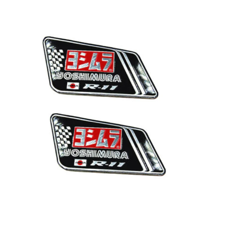 

R11 Decal 400cc Heat-resistant Motorcycle Exhaust Pipe Sticker Emblem 2PCS