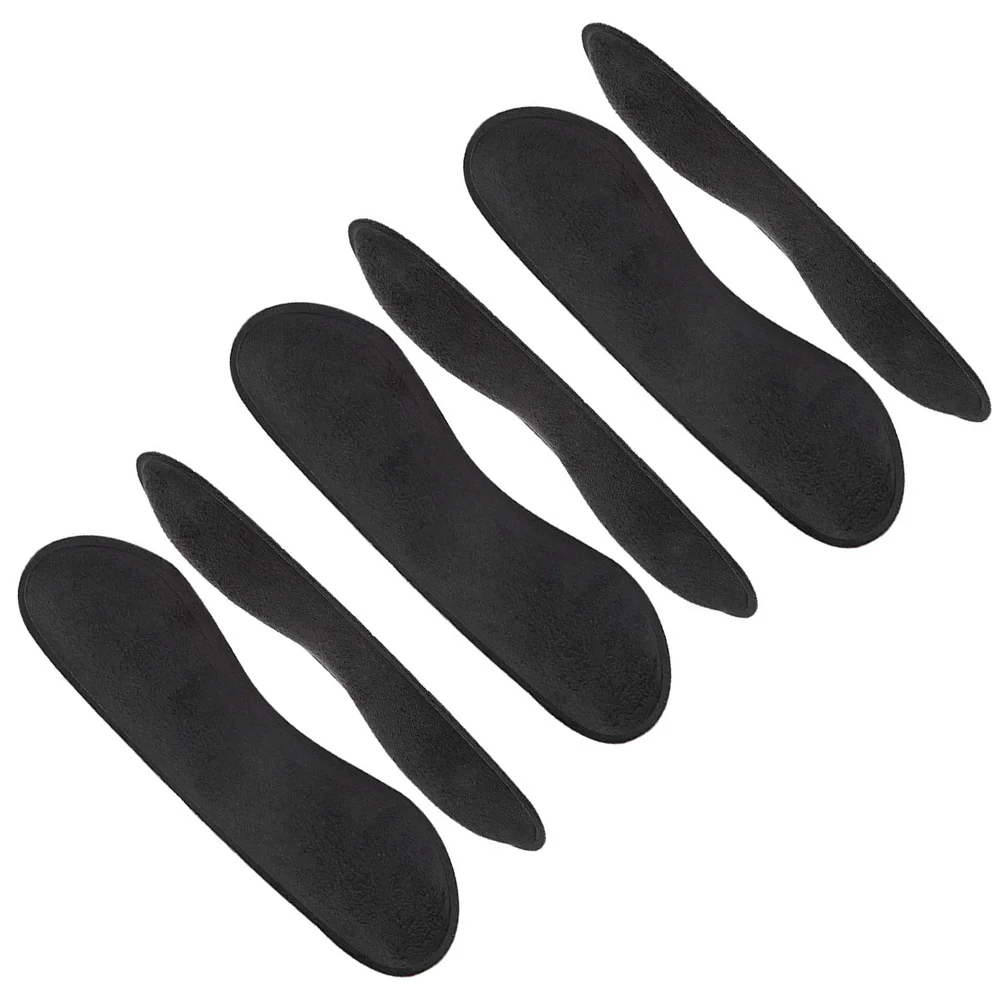 

3 Pairs Anti-slip Foot Heel Sticker Practical Heel Piece Protector Convenient Heels Back Pads for Female (Black)