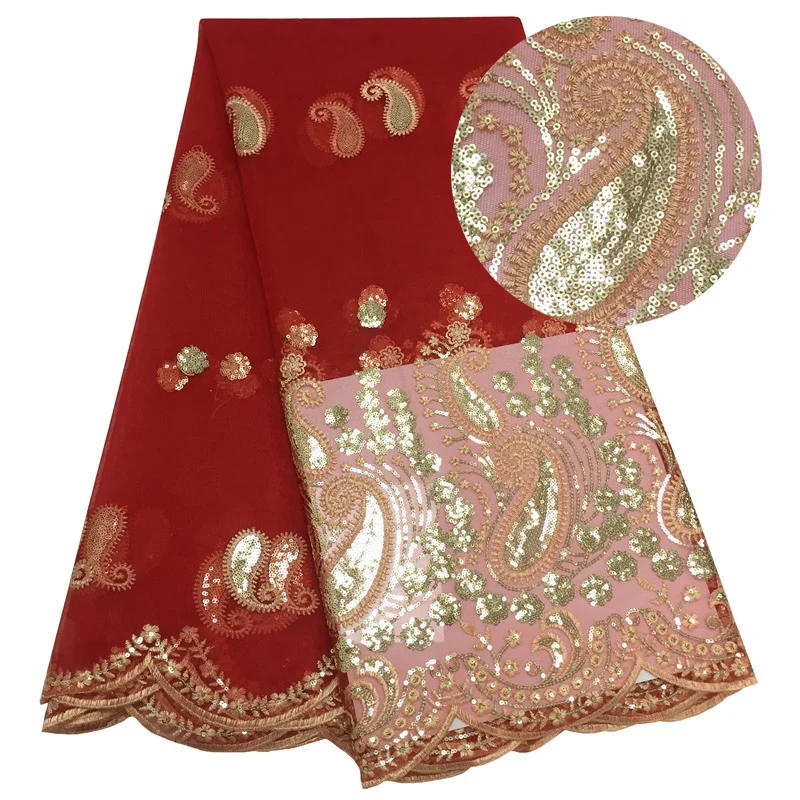 Новинка 2020 бордовый французский тюль кружево с золотыми блестками