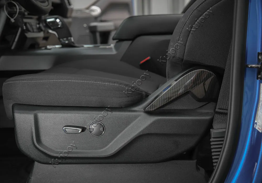 

ABS Car Seat Adjust Button Cover Decor Sticker Trim for Ford F150 2015+ Carbon Fiber Grain Car Styling Accessories