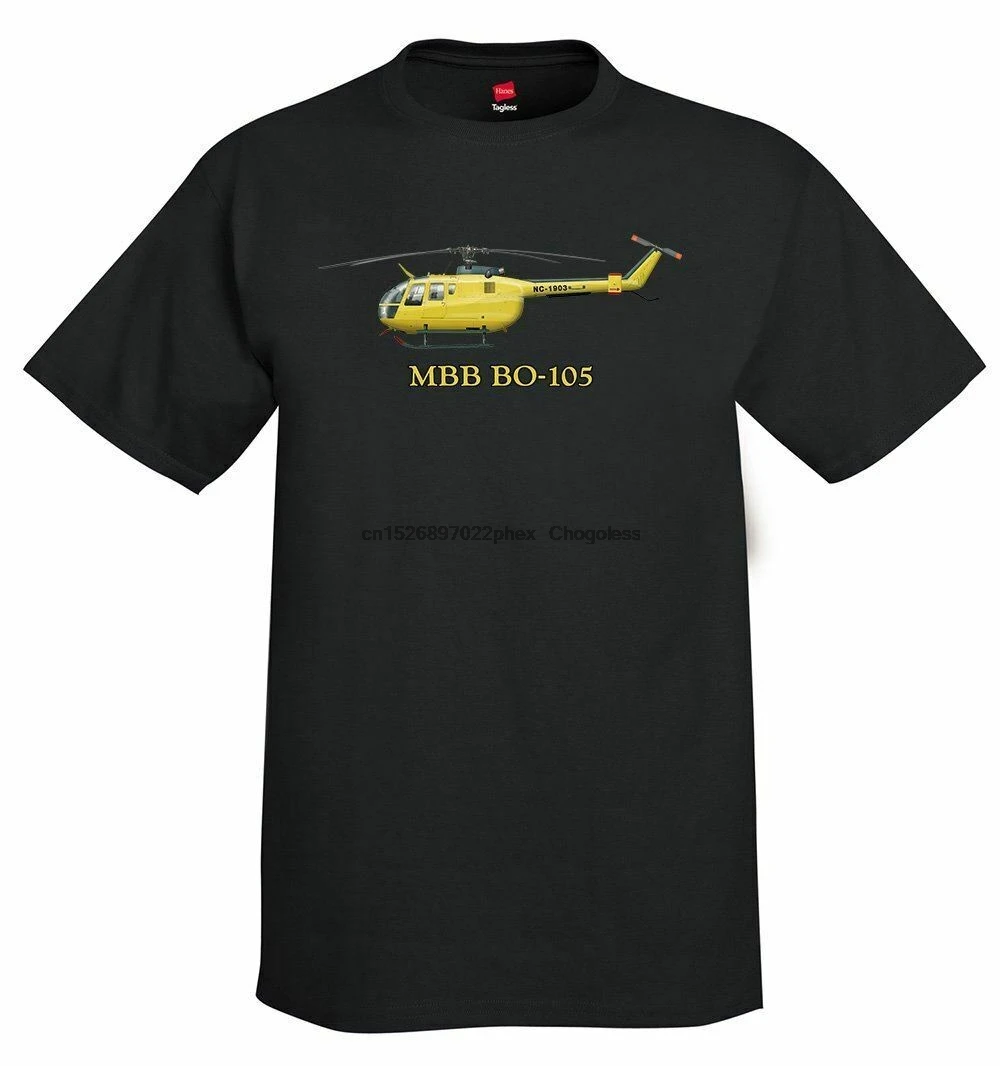 Футболка MBB Bo 105 с вертолетом по индивидуальному заказу | Мужская одежда