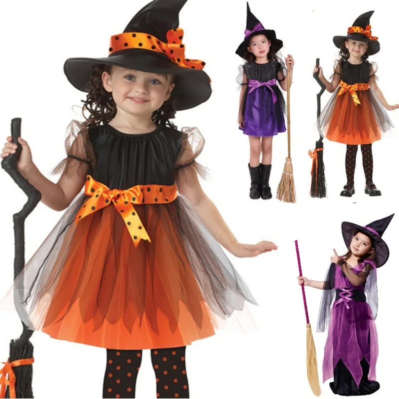 

2021 Детский костюм на Хэллоуин, малыш, дети, костюм ведьмы вампира, девочка, косплей, карнавал, вечеринка, принцесса, маскарадное платье, одежд...