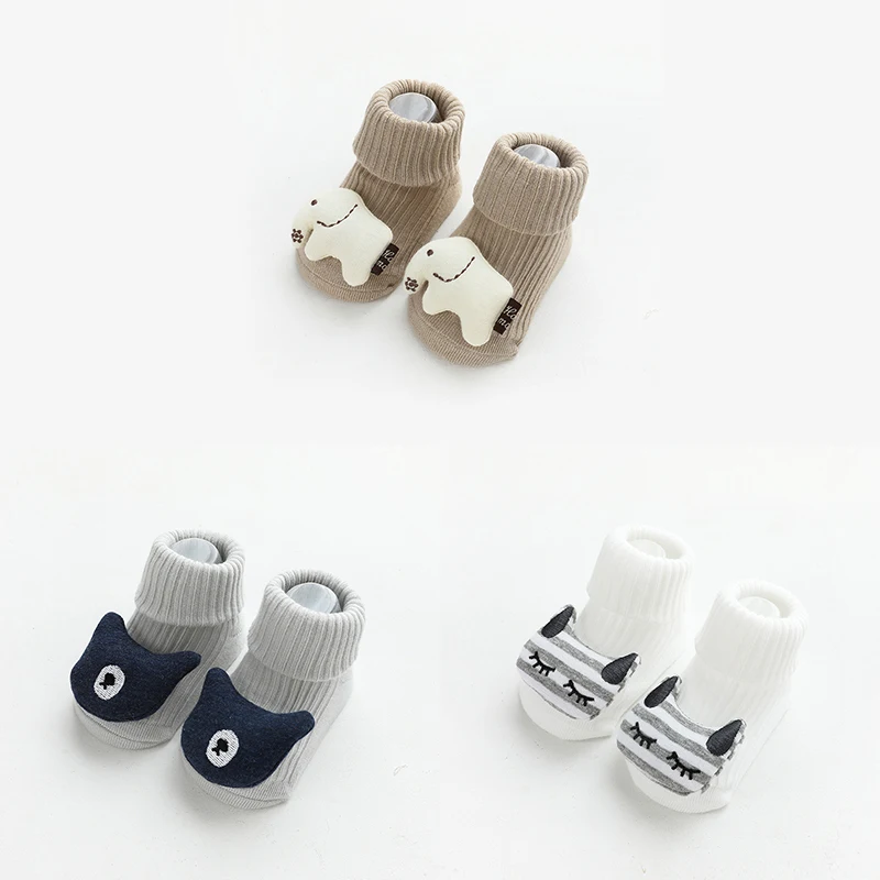 

0-6 Months Baby Kids Toddler Baby Socks Non-Slip Thick Terry Socks Cartoon Doll Newborn Exquisite Workmanship Socks Keep Warm