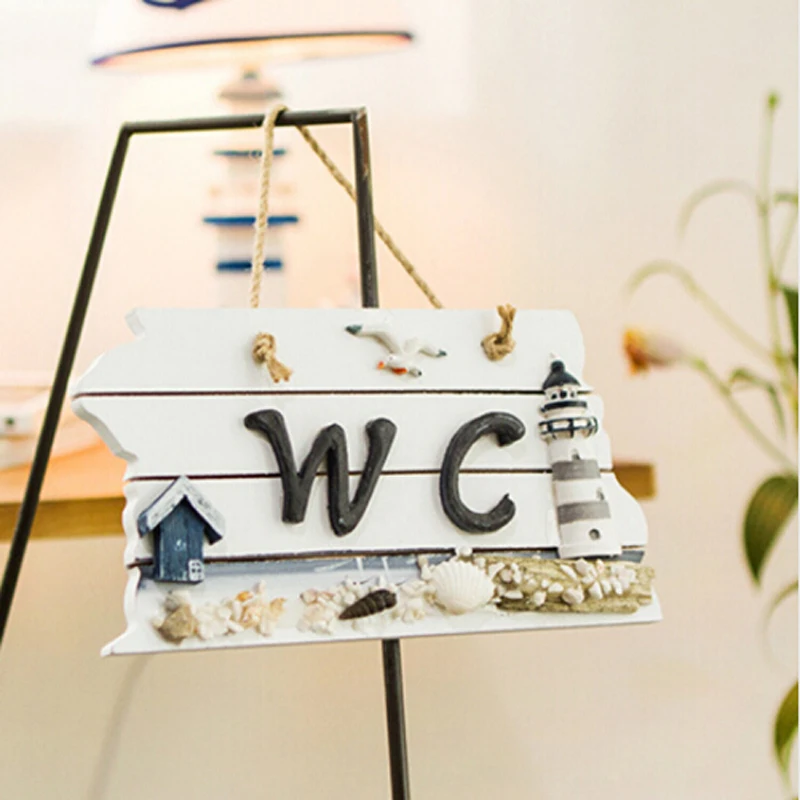 Креативные деревянные двери в средиземноморском стиле WC бирка для вывешивания