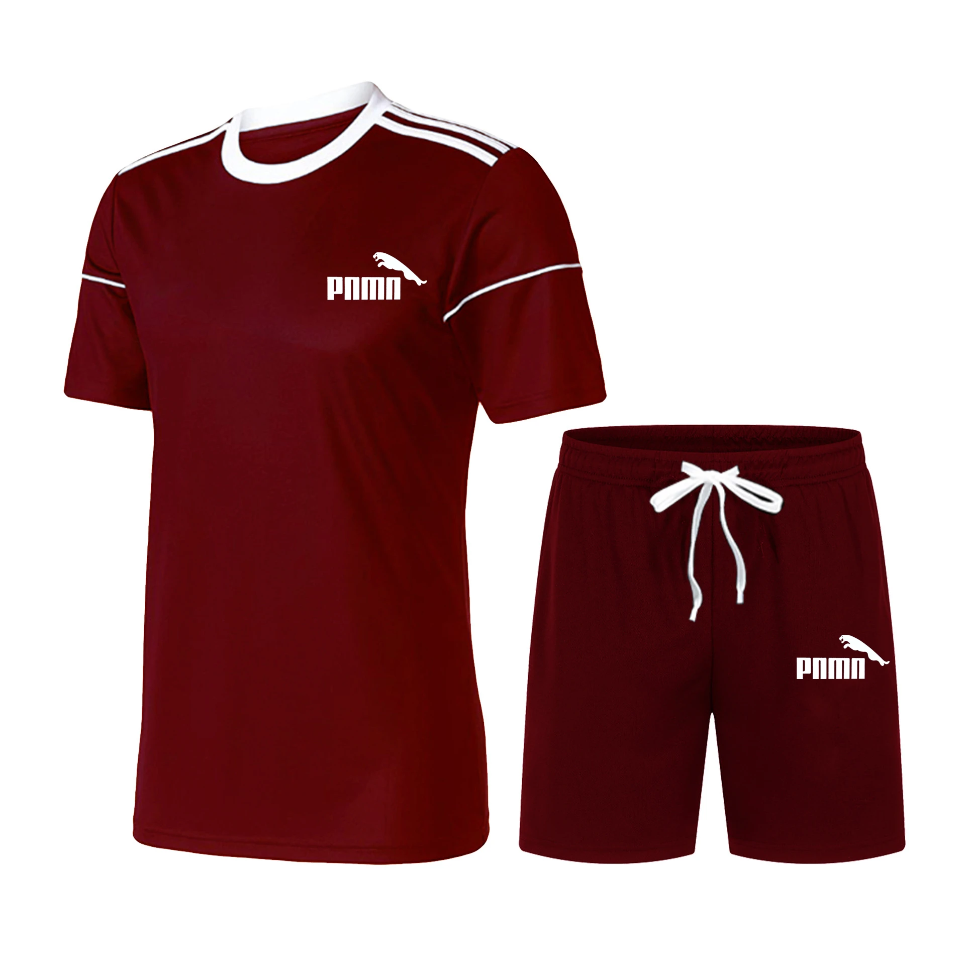 

Men's T-shirt + shorts, two-piece casual wear, summer clothing, summer fashion cotton short-sleeved sportswear,