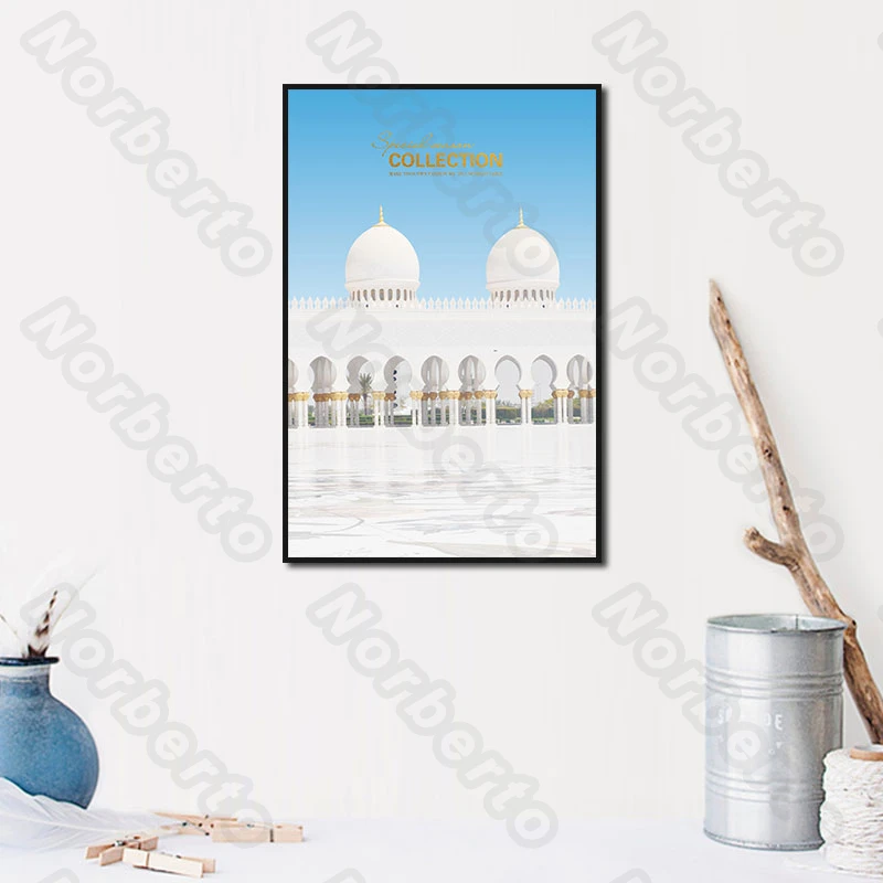 

Nordic Style Canvas Painting Wall Poster European Pure White Architecture for Home Rooms and Sofa Background Wall Decoration