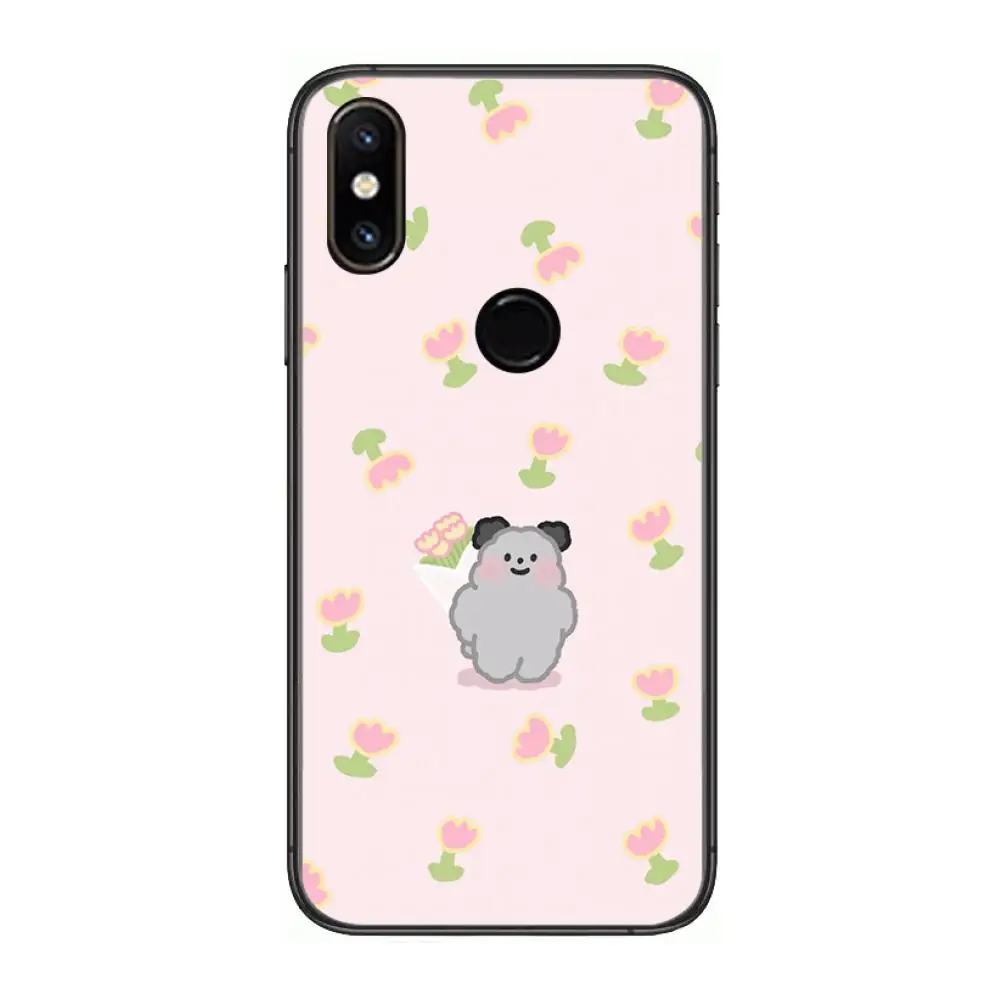 

Cute cartoon bear case Phone Case For xiaomi M2 C3 X3 F2 Lite NFC 6 5 x Poco k30 Pro Anime Black Cover Silicone Back Pretty