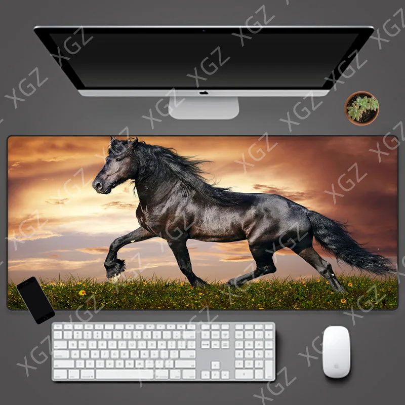 

Большой коврик для мыши YuzuoanXL с животными, персонализированный изображение лошади для геймеров, Противоскользящий коврик для ноутбука, Удо...
