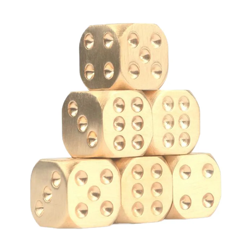 

Brass Tweezers Pure Copper Metal Solid Dice Hand-polished Bar Supplies Creative Mahjong Sieve Entertainment Gambling Dice