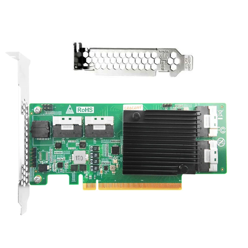 Тонкий контроллер sas sas4.0 SFF8654 NVMe ANSL4PE16 четыре порта поддержка 8 для SSD Поддержка