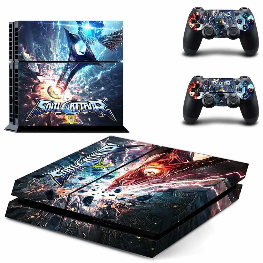 Soul Calibur 6 PS4 Stickers Play station 4 Skin PS 4 Sticker Decal Cover For PlayStation 4 PS4 Console & Controller Skins Vinyl