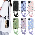 Чехол для Samsung Galaxy A12 6,5 дюйма, роскошное ожерелье через плечо, ремешок, шнур, веревка, цепочка из ТПУ для Samsung M12 F 1 2, чехол-бампер