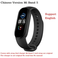 only supports english xiaomi mi band 5 amoled screen heart rate fitness bt5 0 sports 5amt waterproof no retail box no manual