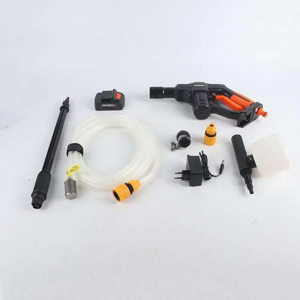 12V Высокое давление Электрический беспроводной автомойка пистолет 12 В/20 в водяной пистолет многофункциональная пена пистолет для полива сада автомойка - Цвет: 12V