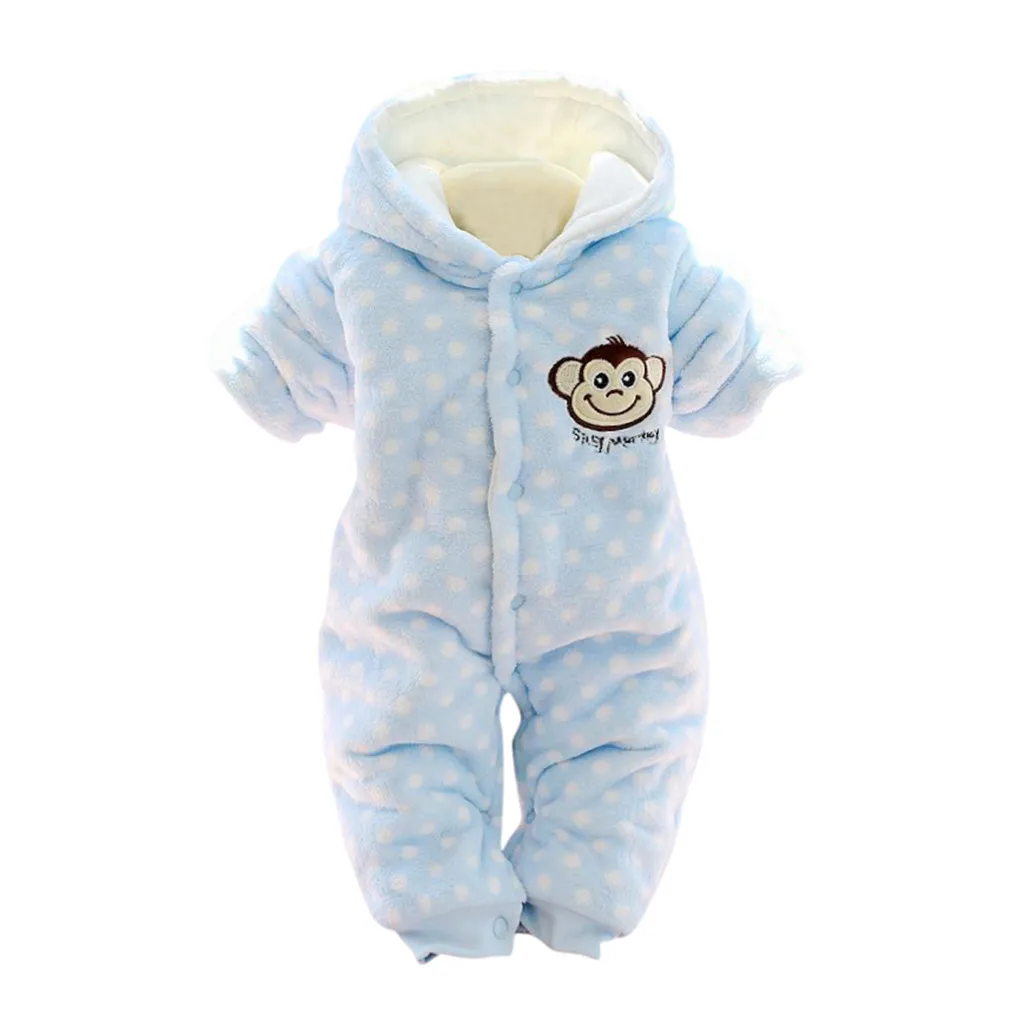 Осенне зимний детский комбинезон Милый Плюшевый с капюшоном и принтом пчелы