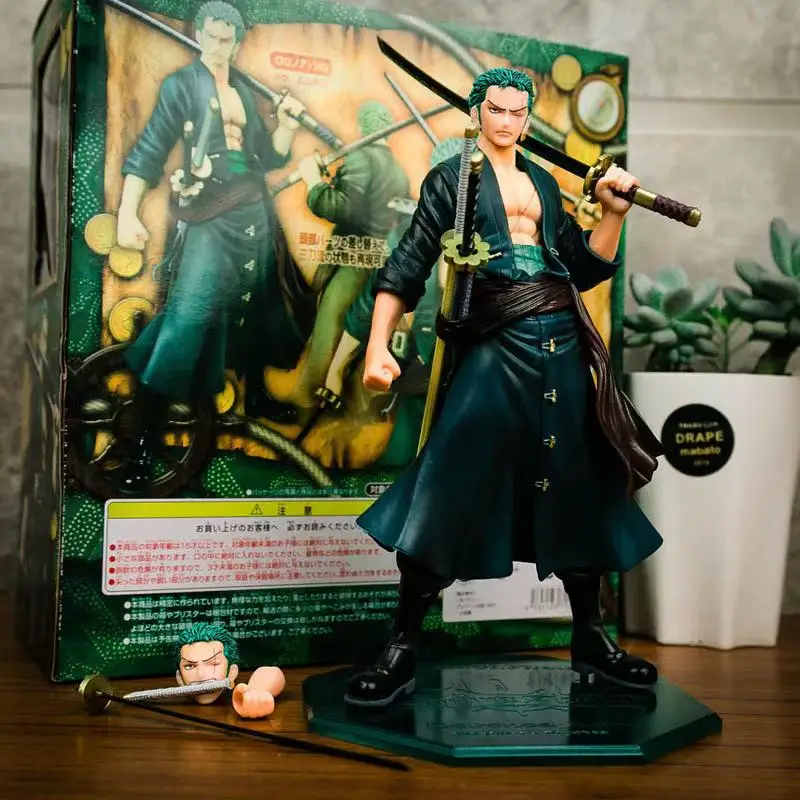 

One Piece Anime Figure POP Roronoa Zoro Action Figurine Sailing Again Excellent Model Removable Collectible Collect Toy Boy Gift