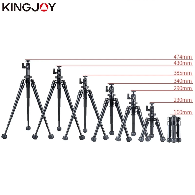 

KINGJO Official SC051 Mini Camera Table Tripod Aluminum Stand Ball Head for Canon Nikon Sony SLR Mobile Phone Photography