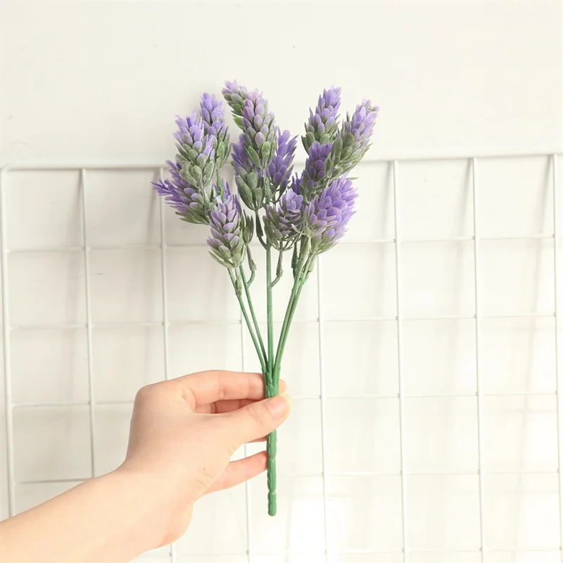 7 ветвей зеленые искусственные растения для садовых кустов искусственная трава