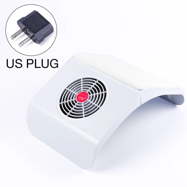 White US Plug 2 в 1 30000 об/мин маникюрный пылесос 65 Вт электрическая дрель для ногтей УФ-гель для ногтей маникюрные инструменты очиститель для ногтей - Цвет: White US Plug