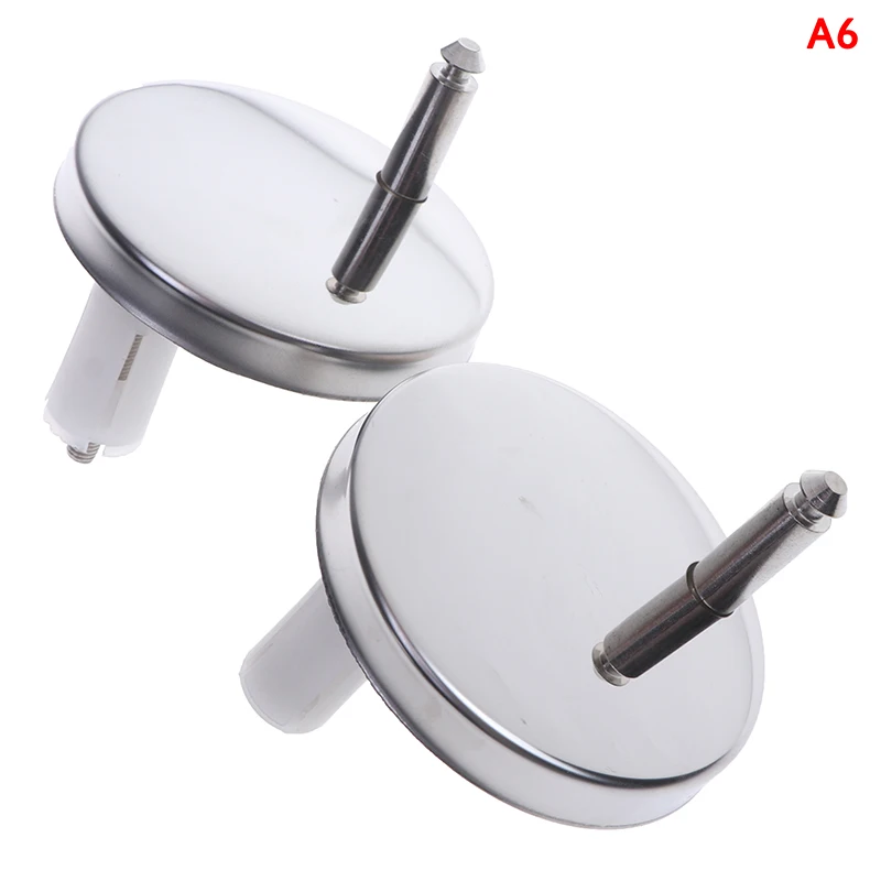A6 Plastic 6.55cm 2Pcs Top Fix WC Toilet Seat Hinges Fittings Quick Release Hinge Screws Length 40mm - Цвет: A6 Plastic 6.55cm