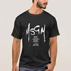 MSGM художественный логотип креативная классическая черная футболка 2020 новейшие летние мужские с коротким рукавом популярная модель унисекс