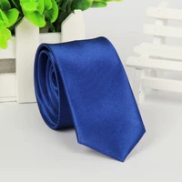 1pc tie for men solid color slim necktie polyester silk narrow cravat blue gold pink formal ties fashion daily shirt accessory