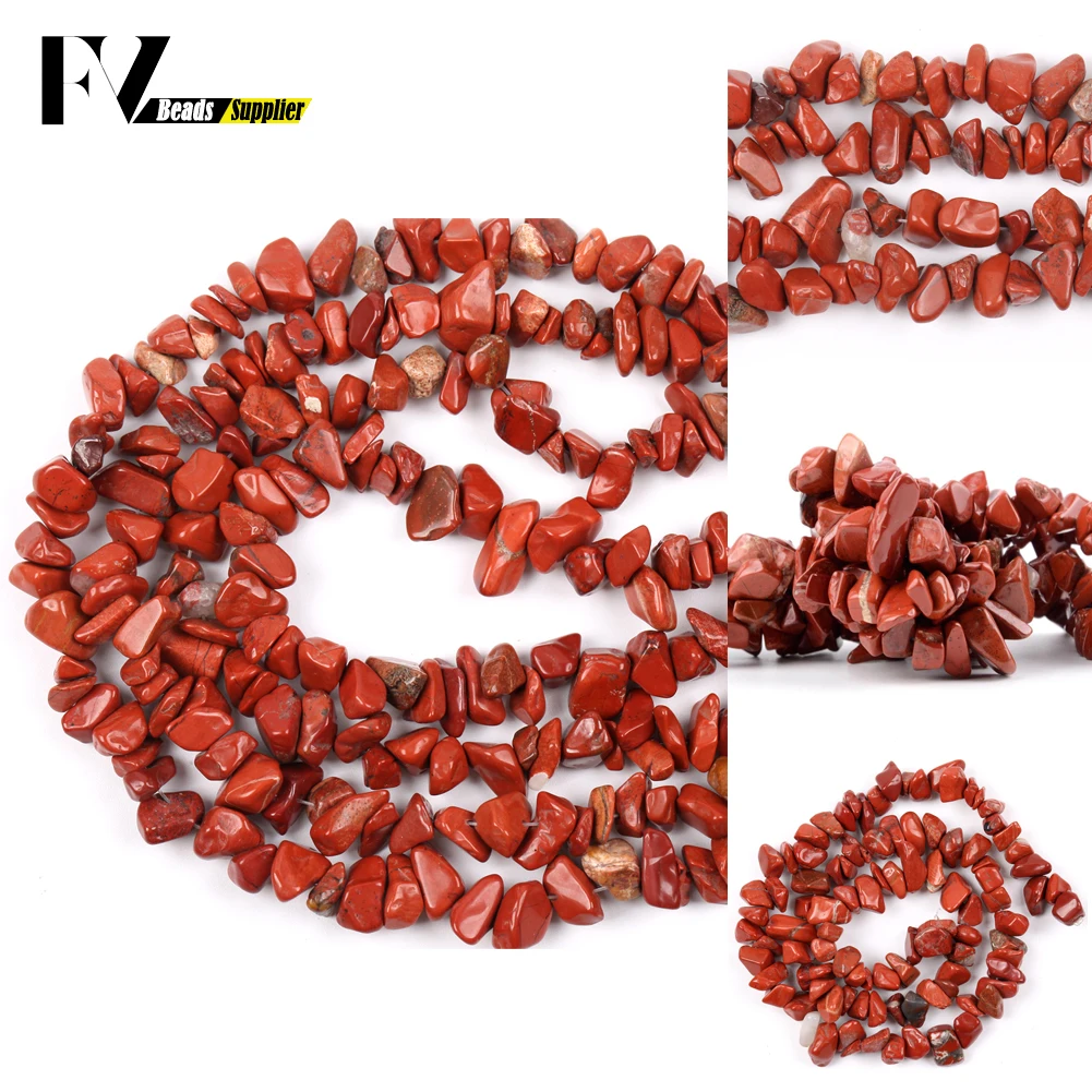 

Wholesale Natural Red Jaspers Beads For Needlwork Jewelry Making 5mm-8mm Irregular Gravel Semi Precious Stones Diy Bracelets 15"