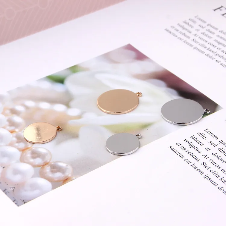 

Copper patch color preserving electroplating DIY jewelry single ring patch gasket buckle connection buckle hole piece 6pcs