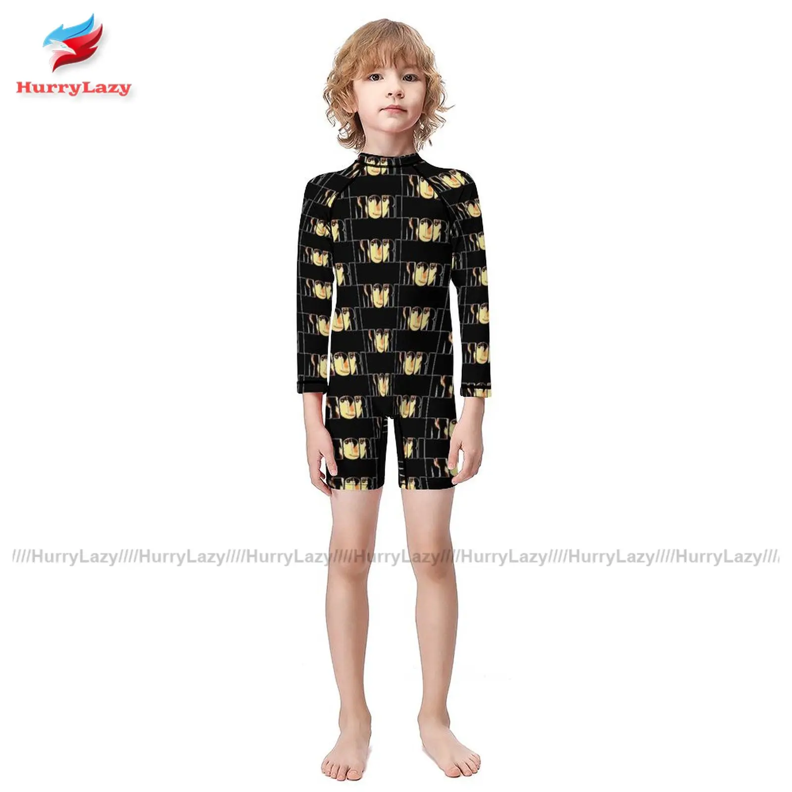 

The God Of Highschool Swimsuit Long-sleeve Fashion One Piece Swimwear Youth Printed Fitness Bathing Suit