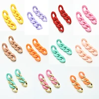 fashion acrylic candy colors earrings for women female exaggeration geometric chain earrings hoop dangle transparent earrings