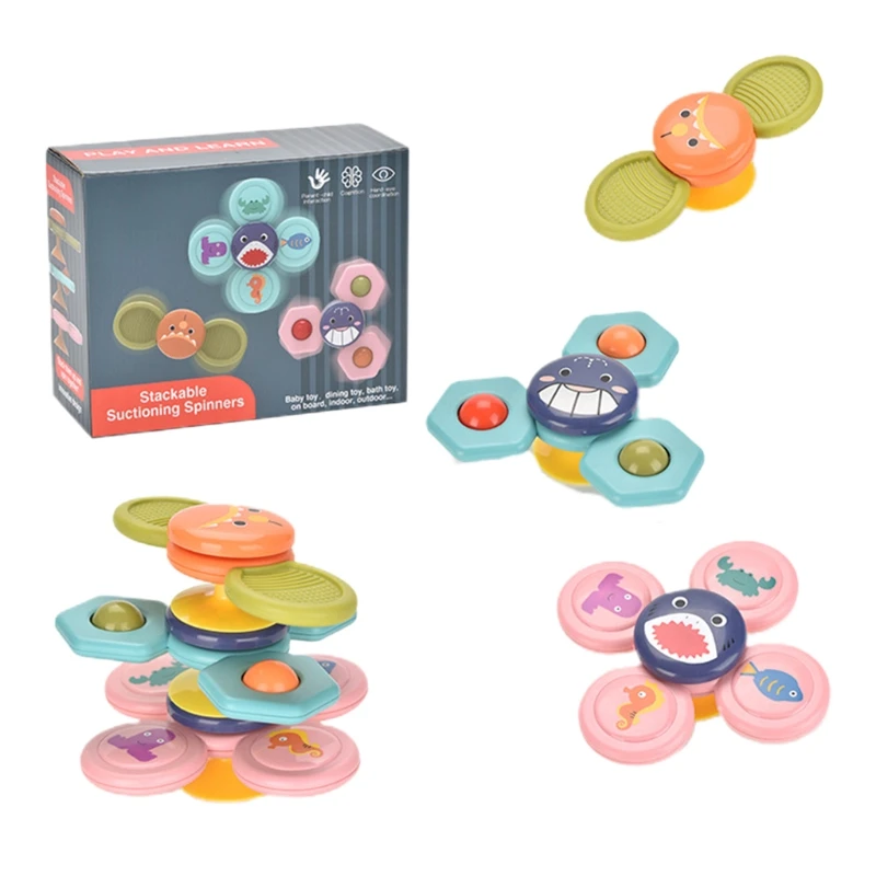 

Spinner Rotating Suction Cup Early Learners Toddlers Colorful Bells for Toddlers H9EF