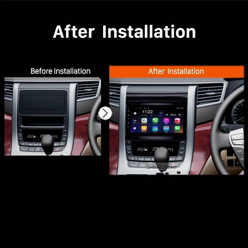 Seicane автомобильный Android10.0 радио 2Din 8 &quotАвто GPS для Toyota ALPHARD (Vellfire ANH20) с WIFI FM AUX задняя