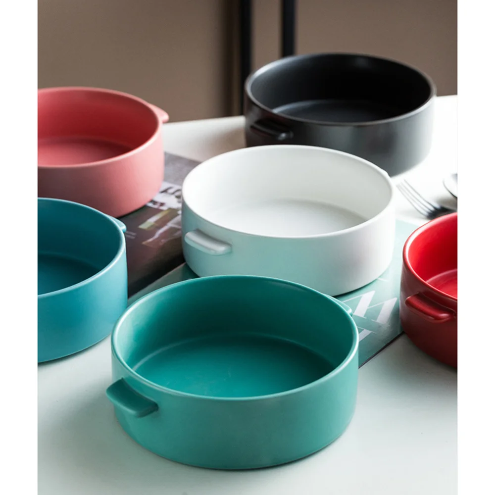 Керамическая суповая кастрюля поднос для выпечки креативная сервировочная чаша