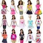Модная одежда кукла леди смешанный стиль Футболка Блузка жилет брюки платье Одежда для куклы Барби аксессуары для маленьких девочек игрушка
