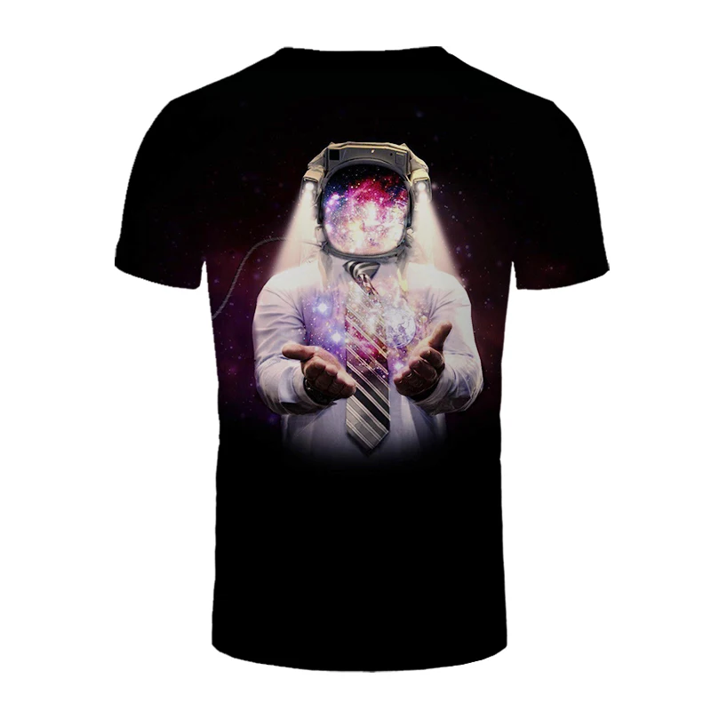 

New Summer Mens T-shirts Space T Shirt Novelty Design T-shirt for men Astronaut 3d Print X Space Men Clothing Drop Shipping 6XL