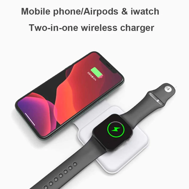 

2 in 1 Folding Dual 15W Magnetic Wireless Charger For iPhone 12 Pro Max Mini Mag Fast Charging Safe Dock Station For Watch Phone
