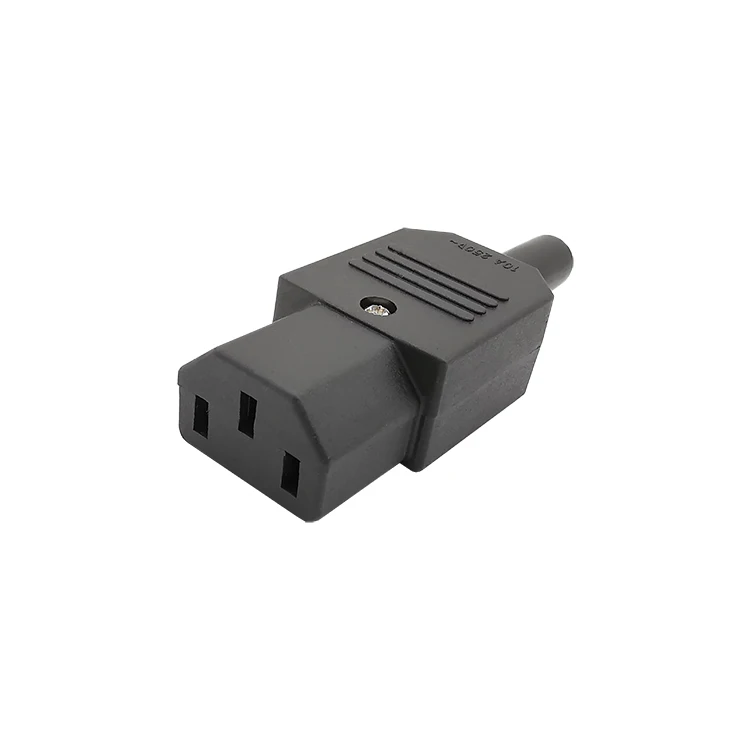 Female Черный IEC 320 C14 штекер для C13 со штекера на гнездо Socket Мощность разъем адаптера 3 pin AC 250V 10A нейлоновый Коннектор с изоляцией - Цвет: Female