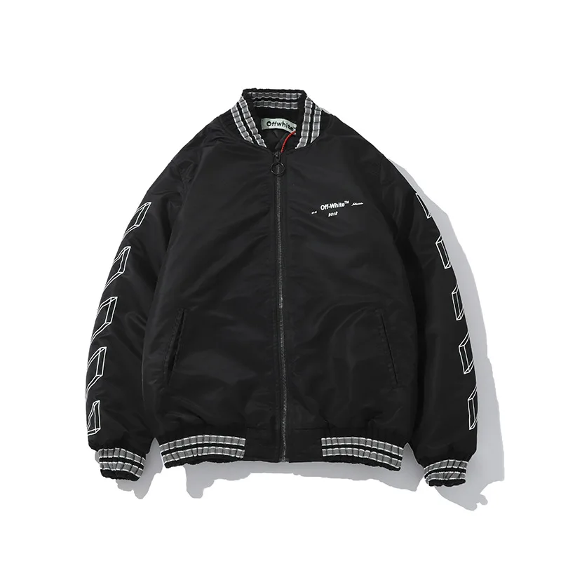

2021 new brand off white cube perspective arrow cotton padded clothes for warmth, leisure and fashion