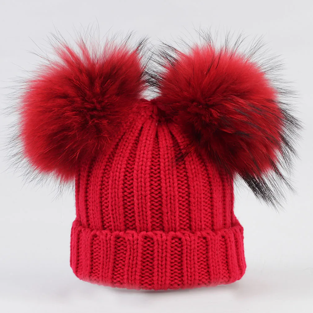 Осенне-зимние детские шапочки вязанная шапка-бини детская теплая шапка с